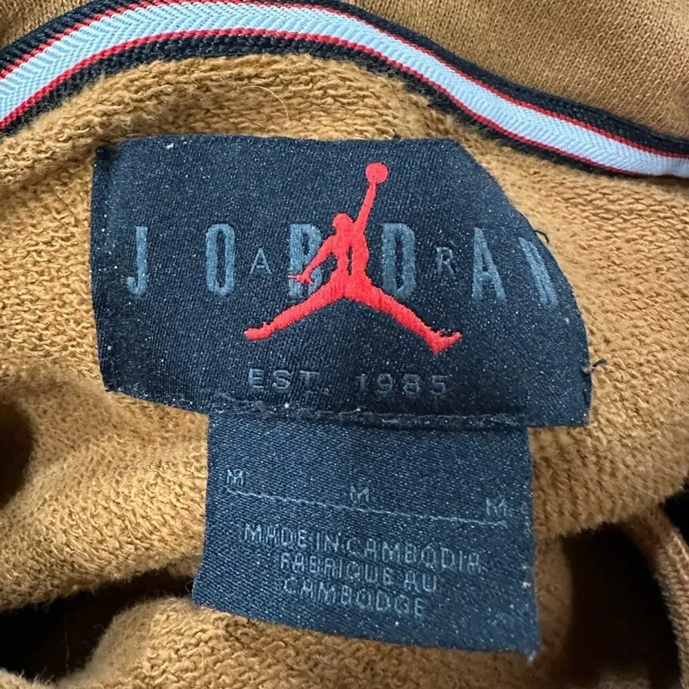 Nike Jordan Flight Fleece Hoodie Desert Bronze Size Medium